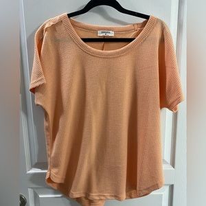 Baby waffle Zenana Tee -Apricot
